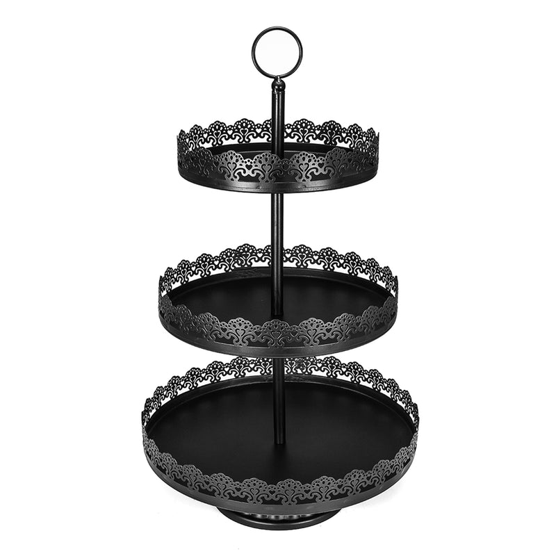 3-Tier Cupcake Stand Metal Cake Dessert Wedding Event Party Display Tower Plate Decorations