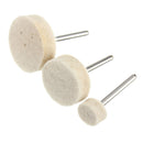 33pcs Soft Felt Electric Mill Polishing Buffing Wheel Mixed Set Accessory For Rotary Tools