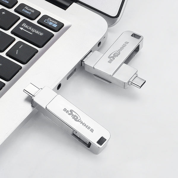 3-in-1 Type-C Micro USB USB 3.0 32GB 64GB Flash Drive U Disk For Smart Phone Tablet Laptop MacBook