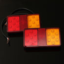 Pair 12V LED Rear Trailer Truck Tail Brake Stop Indicator Turn Signal Light Lamp