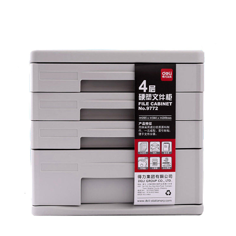 Deli 9772 File Cabinet Tour-Storey File Cabinet Plastic Desktop Organizer File Cabinet Drawer Cabinet Data Cabinet