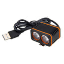 XANES 1200LM 2xT6 LED 4-Mode Waterproof Bike Light Temperature Control Power Display No Batt