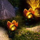 2pcs Solar Flower Light Outdoor Yard Warm White Garden Landscape Decor Lamp