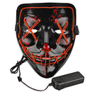 Halloween 4-Modes LED Light El Wire Mask Up Funny Mask The Purge Election Year Great Cosplay Mask