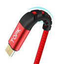TOPK 2.4A Micro USB Fast Charging Data Cable 3.28ft/1m for Honor 8X Xiaomi Redmi Note 5