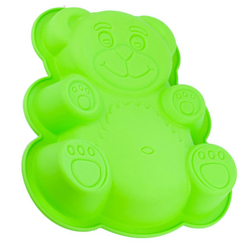Honana DlY Cartoon Bear Shape 3D Silicone Cake Baking Mold Tools Bakeware Maker Mold Tray Baking