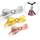 925 Pure Sterling Silver Oval Crystal Buckle Clip DIY Accessories Pendant Pin