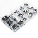 Suleve MXSN4 170Pcs 304 Stainless Steel Lock Nut Assortment M3/4/5/6/8/10/12 Nylon Insert Locknut