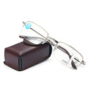 Anti-fatigue Progressive Multi-focus Reading Glasses Foldable Metal Frame Anti-blue Mini Vintage Reading Glasses