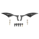 Pair Motorcycle Rear View Mirrors For Harley Cruiser Bobber Chopper Aluminum Black