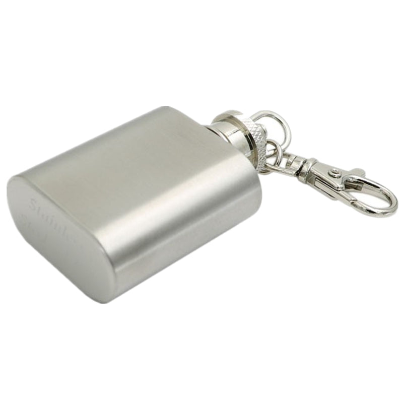 1oz Mini Pocket Stainless Steel Wine Bottle Whiskey Liquor Hip Flask Screw Cap Keychain Wine Flagon