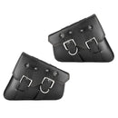 Pair Motorcycle Saddle Side Leather Bags Tool Pouch Universal For Harley