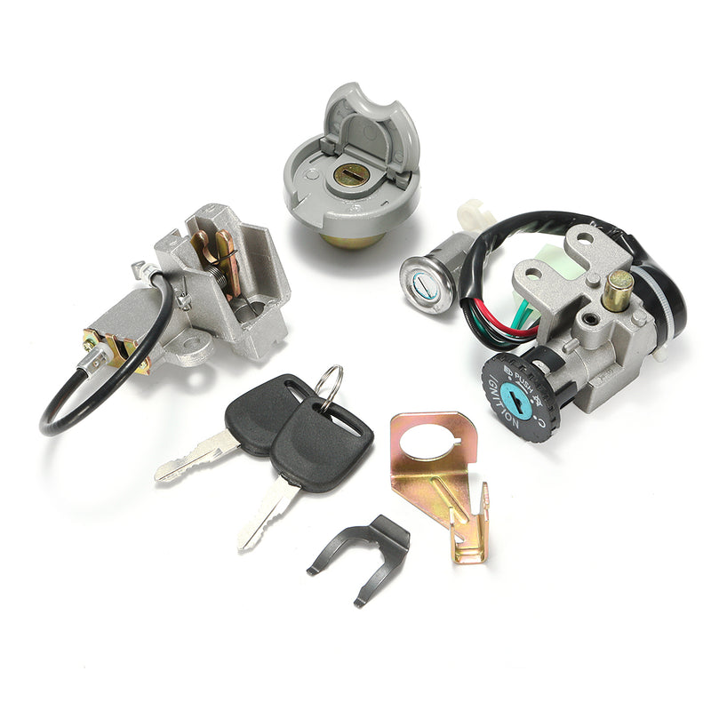 GY6 50cc Ignition Switch Key Lock Gas Tank Cap Set For Jonway Taotao Roketa