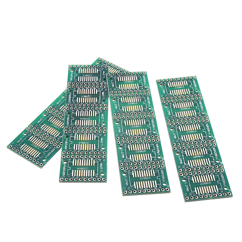 20pcs SOP20 SSOP20 TSSOP20 To DIP20 Pinboard SMD To DIP Adapter 0.65mm/1.27mm To 2.54mm DIP Pin Pitch PCB Board Converter