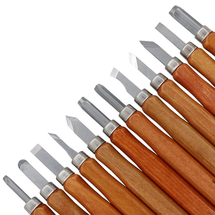 12pcs Carving Tools Hand Wood Carving Chisels Cutter for Wood Working DIY Tools