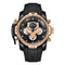BREAK 5601 Multifunction Men Watch Military Style Rubber Strap Quartz Movement Watch