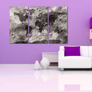 Miico Hand Painted Three Combination Decorative Paintings Lunar Surface Wall Art For Home Decoration