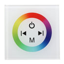 DC12-24V Black/White Glass Touch Panel Controller Dimmer Wall Switch Ring Full-Color Controller