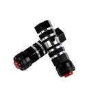 BIKIGHT Aluminum Alloy Bike Bicycle Foot Pegs Rest With Safety Warning Light Cycling Rear Pedals