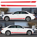 2PCS Universal Car Auto Long Stripe Decals Both Side Body Viny Wrap Stickers