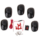 5x Smoked Amber LED Cab Roof Marker Running Lights Lamps with Wiring Kit