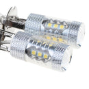 Pack of 2 H3 80W Bright LED White Fog Tail Turn DRL Head Car Light Lamp Bulbs