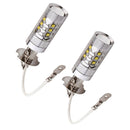 Pack of 2 H3 80W Bright LED White Fog Tail Turn DRL Head Car Light Lamp Bulbs
