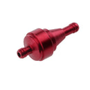 Universal Aluminum Motorcycle Inline Fuel Gas Petrol Filters Engine Car Red