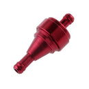 Universal Aluminum Motorcycle Inline Fuel Gas Petrol Filters Engine Car Red