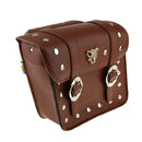Pair PU Leather Motorcycle Bike Side Saddle Bag Panniers Khaki for Harley