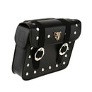 Left Right Motorcycle Bike Tool Saddle Bag Pouch Case PU Leather Black
