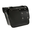Left Right Motorcycle Bike Tool Saddle Bag Pouch Case PU Leather Black