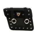 Left Right Motorcycle Bike Tool Saddle Bag Pouch Case PU Leather Black