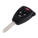 Car Key Case Shell with 4 Buttons Lock/Unlock/Trunk/Panic for Chrysler Jeep
