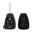 Car Key Case Shell with 4 Buttons Lock/Unlock/Trunk/Panic for Chrysler Jeep
