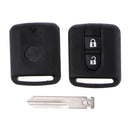 2 Buttons Replacement Remote Key Case Shell for Nissan Almera Navara Micra
