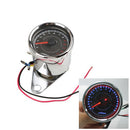 Stainless Motorcycle Speed Counter Odometer Gauge LED Light for Haley Silver