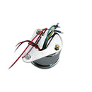 Stainless Motorcycle Speed Counter Odometer Gauge LED Light for Haley Silver