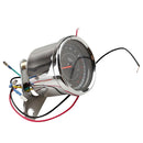 Stainless Motorcycle Speed Counter Odometer Gauge LED Light for Haley Silver