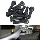 10x TR414 Snap-In Tire Valve Stems Black Rubber Car Tire Valve Caps Copper