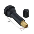 10x TR414 Snap-In Tire Valve Stems Black Rubber Car Tire Valve Caps Copper