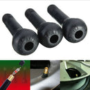 10x TR414 Snap-In Tire Valve Stems Black Rubber Car Tire Valve Caps Copper