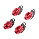 5pcs Metal Tyre Valve Dust Cap Grenade for Auto Car Bike Motorcycle Bicycle