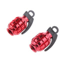 5pcs Metal Tyre Valve Dust Cap Grenade for Auto Car Bike Motorcycle Bicycle