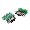 DB9 Male Adapter RS232 Serial To Terminal Solderless Board Female Connector