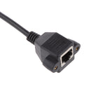 Approx.1.96ft RJ45 Male to Female Screw Lock Panel Ethernet LAN Network Extension Cable Cord