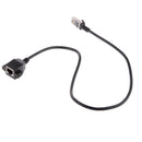 Approx.1.96ft RJ45 Male to Female Screw Lock Panel Ethernet LAN Network Extension Cable Cord