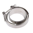 2.5'' Inch Turbo Exhaust Down Pipe Stainless V-Band Clamp Kit SS Steel Flange