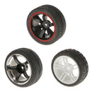 Pack of 4 1:10 RC Model On-Road Car Rubber Racing Tires Tyre & Wheel Rim 701A-6085