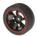 Pack of 4 1:10 RC Model On-Road Car Rubber Racing Tires Tyre & Wheel Rim 701A-6085